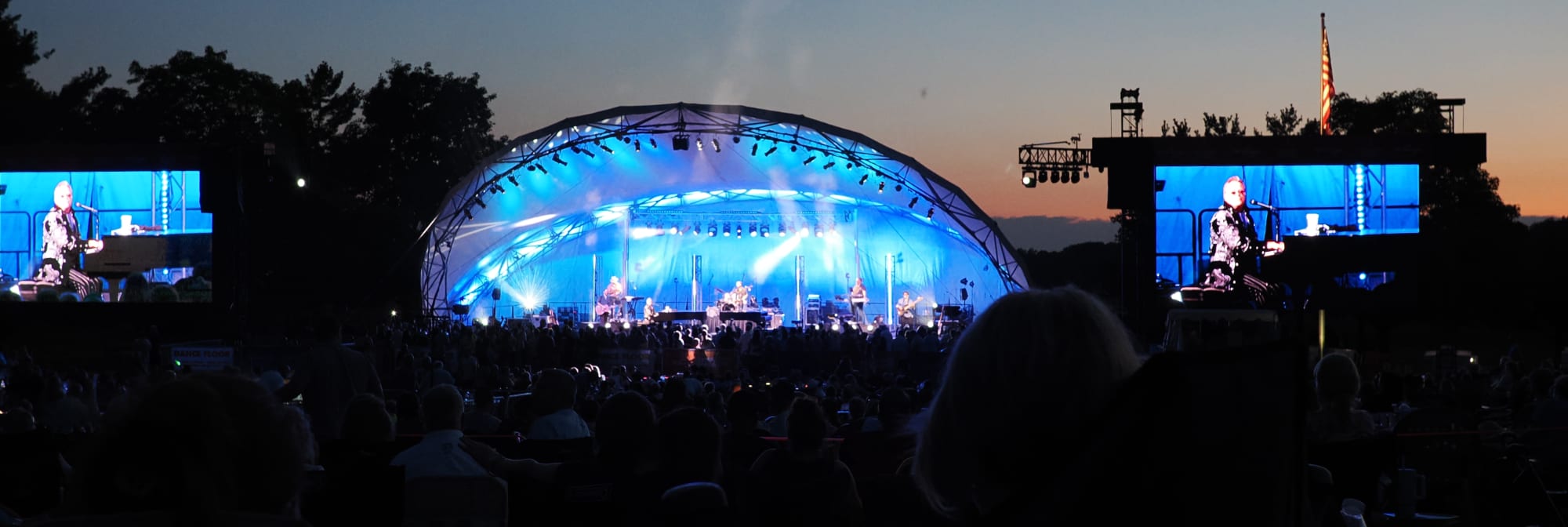outdoor concert venue at sunset Green Bay